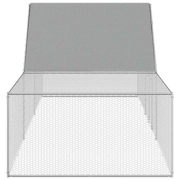 vidaXL kanakuut, 5 x 1 x 1,5 m, tsingitud teras