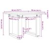 vidaXL kohvilaud, O-raam, 50x50x35 cm, m&auml;nnipuit ja teras