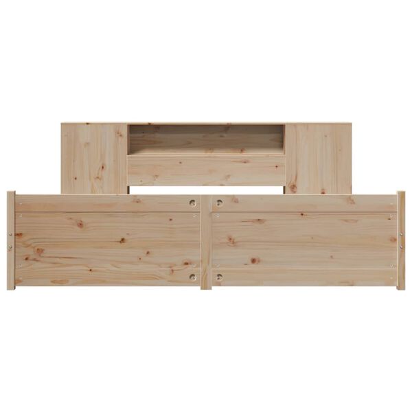 vidaXL riiuliga voodiraam ilma madratsita, 180x200 cm, m&auml;nnipuit