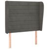 vidaXL voodipeats servadega, tumehall, 83x23x118/88 cm, samet