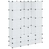 vidaXL modulaarne kapp 18 sektsiooni, valge 37 x 146 x 180,5 cm