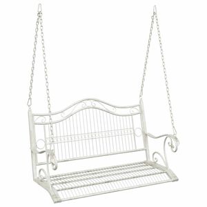 vidaXL Kiikpink Teras 115 x 61 x 63 cm Antikvalge