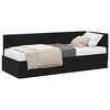 vidaXL Nurgavoodi raam koos madratsiga peaga 2 pcs Must Samet