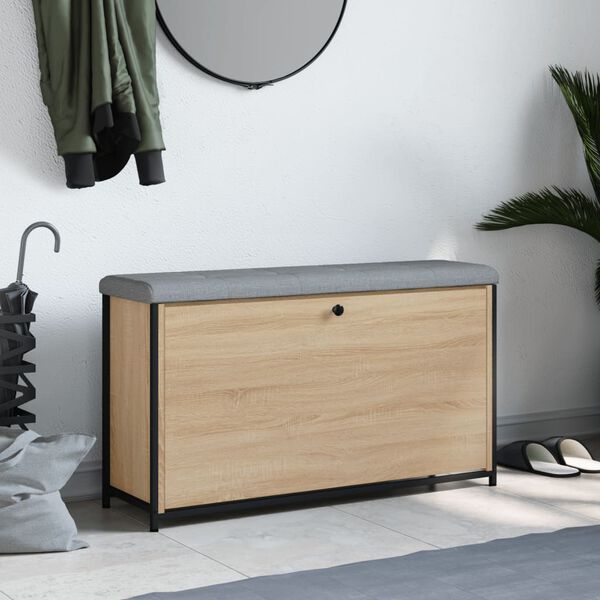 vidaXL klappuksega jalatsipink, Sonoma tamm, 102 x 32 x 56 cm