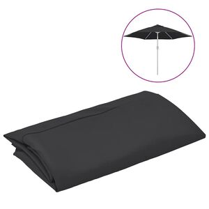 vidaXL asenduskangas aia p&auml;ikesevarjule, must, 300 cm