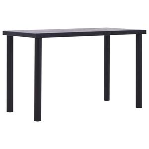 vidaXL s&ouml;&ouml;gilaud, must ja betoonhall, 120 x 60 x 75 cm, MDF