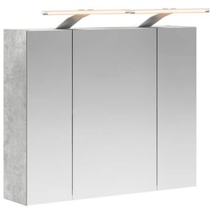 vidaXL Vannitoa peeglikapp Betoonhall 60 x 14,5 x 50 cm Tehispuit