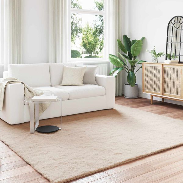 vidaXL Kunstlik K&uuml;&uuml;liku Karv Mat Olite Pruunikashall 200 x 200 cm