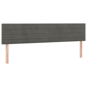 vidaXL voodipeatsid, tumehall, 200x5x78/88 cm, samet