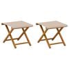 vidaXL Deck Chair 2 pcs Tugev Eukal&uuml;pti Puit Beež