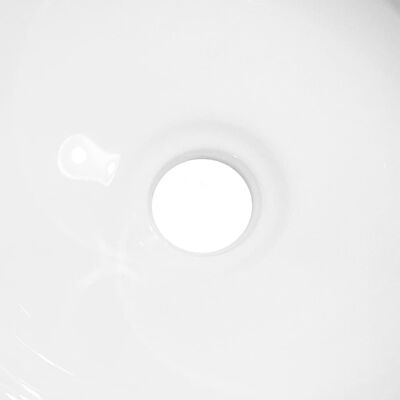 vidaXL valamu, valge, 28 x 28 x 10 cm, keraamiline