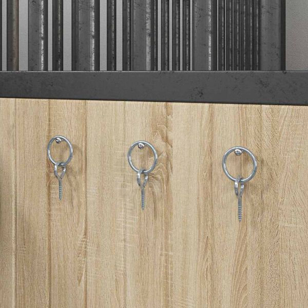 vidaXL hobuse sidumisr&otilde;ngad silmakruvidega 3 tk, h&otilde;bedane, teras