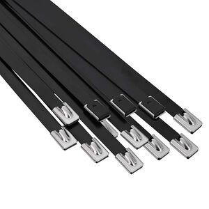 vidaXL Kaabli sidumine 12 tk 7,9 x 350 mm Must