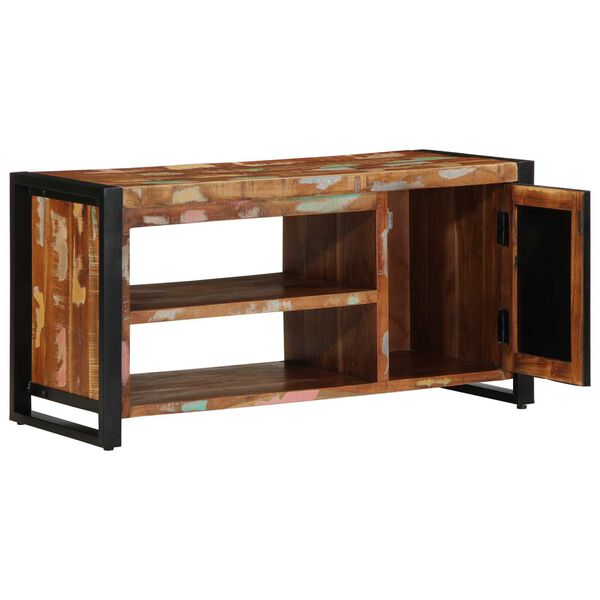 vidaXL Jalanõude Pink Mitmevärviline 100 x 40 x 50 cm Taastatud puit