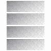 vidaXL Astme katte Ristk&uuml;lik 4 pcs H&otilde;bedane 100 x 30 cm Alumiinium