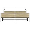 vidaXL metallist voodiraam ilma madratsita Sonoma tamm 200x200 cm