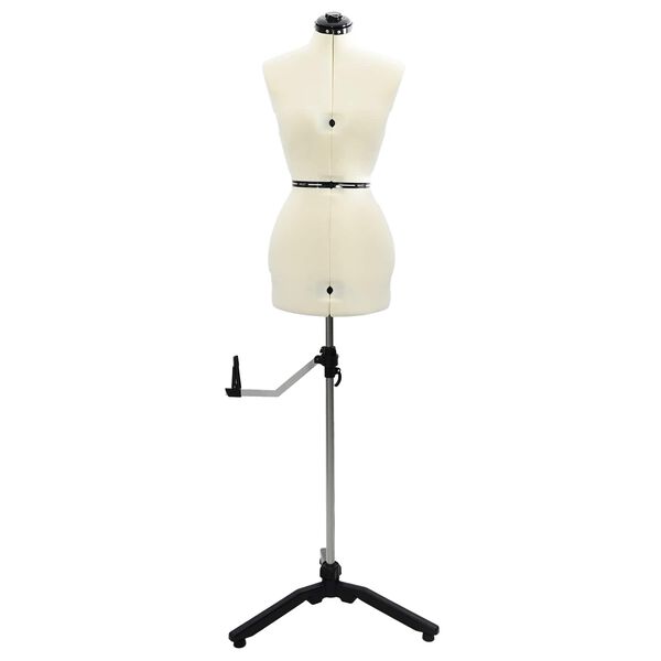 vidaXL Reguleeritav kleidi kuju naistele cream s Samet