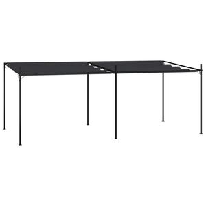 vidaXL varjualune eemaldatava katusega 600x300x233 cm, antratsiithall