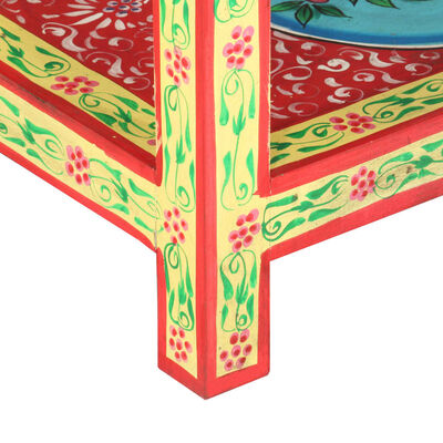 vidaXL käsitsi värvitud konsoollaud, 80 x 35 x 75 cm, toekas mangopuit