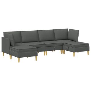 vidaXL Modulaarne diivanisari koos ladustamisega 6 pcs Tumehall kangas