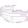 vidaXL Box Vedruvoodi madratsiga Helehall 80x210 cm samet