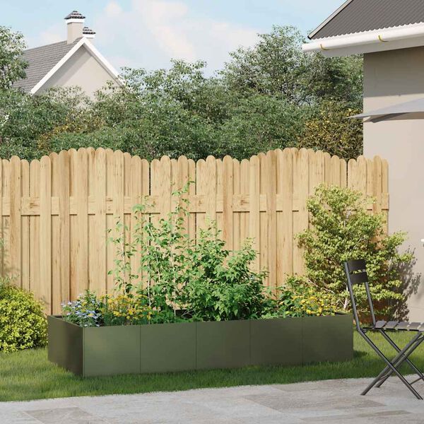 vidaXL aia taimekast, oliiviroheline, 200x80x40 cm, teras
