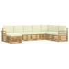 vidaXL V&auml;li diivanikomplekt 8 pcs Valge ja kreemjas 308 x 190 x 73 cm