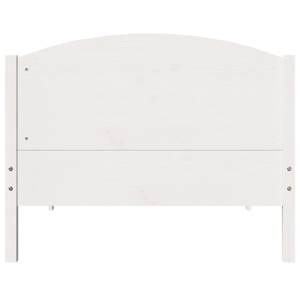 vidaXL voodi ilma madratsita, valge, 100 x 200 cm, m&auml;nnipuit