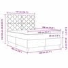 vidaXL LED Box Spring Voodi madratsiga Tumehall 140 x 190 cm kangas