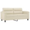 vidaXL 3-osaline diivanikomplekt patjadega, kreemjas, kunstnahk