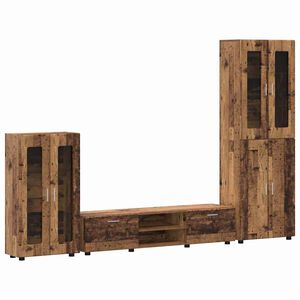 vidaXL Telerikapi komplekt sahtliga uksega FLORIN Vana puit Tehispuit