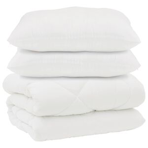 vidaXL Tek padjadega padjaga 3 pcs Valge Mikrofiber ja allahindlused