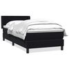 vidaXL Box Vedruvoodi Madratsiga Must 100x220 cm samet