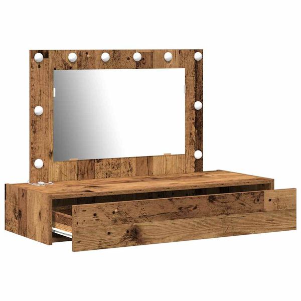 vidaXL Riietumislaud peeglituledega Pruun 100 x 40 x 70 cm Tehispuit