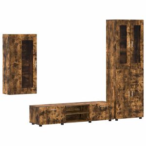 vidaXL Telerikapi komplekt sahtliga FLORIN Suitsetatud tamm Tehispuit