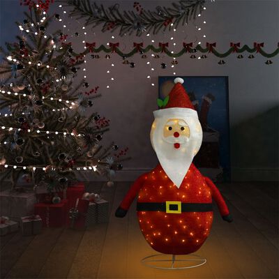 vidaXL dekoratiivne jõuluvana kuju, luksuslik kangas, 120 cm