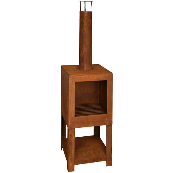 Esschert Design v&auml;likamin kaminapuuhoidikuga, rooste FF298