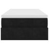 vidaXL Ottomani voodiraam madratsiga, must, 90x200cm, samet