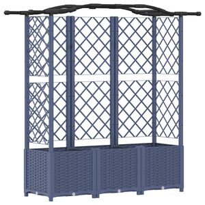vidaXL T&otilde;stetud Padi Kase ja Katusega Hall 163 x 40 x 141 cm PP