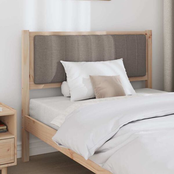 vidaXL Polsterdatud voodiots peaga Pruun 100 cm Tahke m&auml;nd