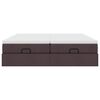 vidaXL Ottomani voodiraam madratsitega, tumepruun, 160x200cm, kangas
