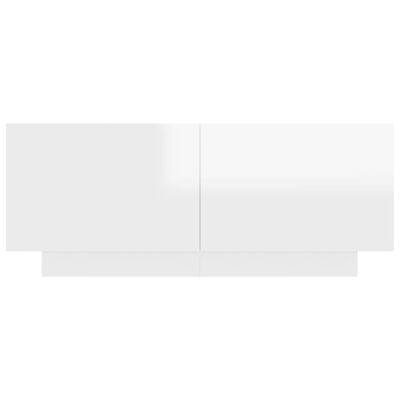 vidaXL telerikapp, kõrgläikega valge, 100x35x40 cm, puitlaastplaat