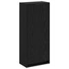 vidaXL Seinale paigaldatav valamu ja kapp Must tamm 35 x 20 x 81 cm