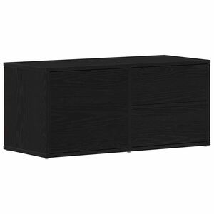 vidaXL Telerikapp sahtliga Must tamm 80 x 34 x 36 cm Tehispuit