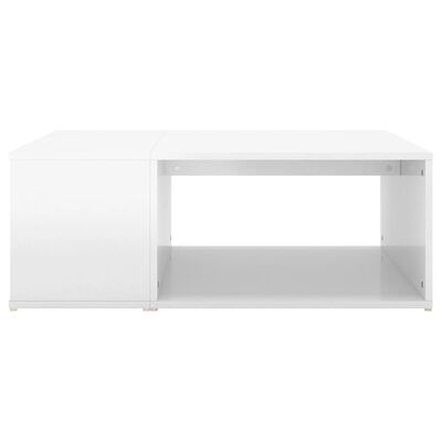 vidaXL kohvilaud, kõrgläikega valge, 90 x 67 x 33 cm, puitlaastplaat