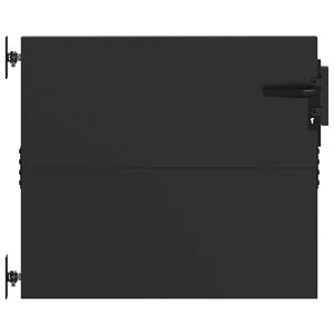 vidaXL Aia aed lukuga Must 85 x 100 cm Pulberv&auml;rvitud Teras