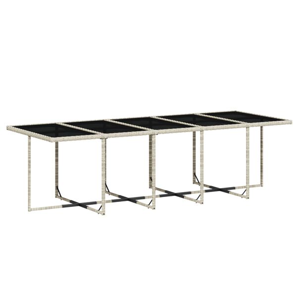 vidaXL 11-osaline aia s&ouml;&ouml;gim&ouml;&ouml;bli komplekt patjadega, hall, pol&uuml;rotang