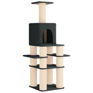 vidaXL Kassipuu kraapimispostidega Tumehall 180 cm