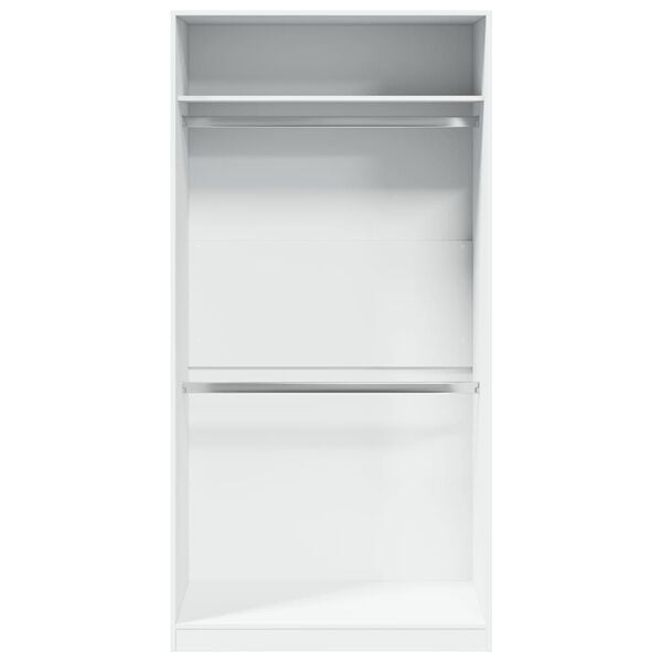 vidaXL garderoob valge 100 x 50 x 200 cm tehispuit