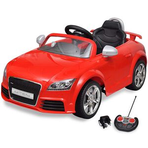 Punane Audi TT RS pealeistutav auto lastele puldiga